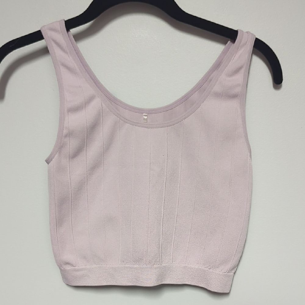 Pink Sleeveless Crop Tank Top